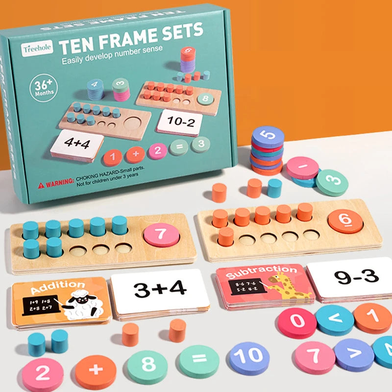 Wooden maths set